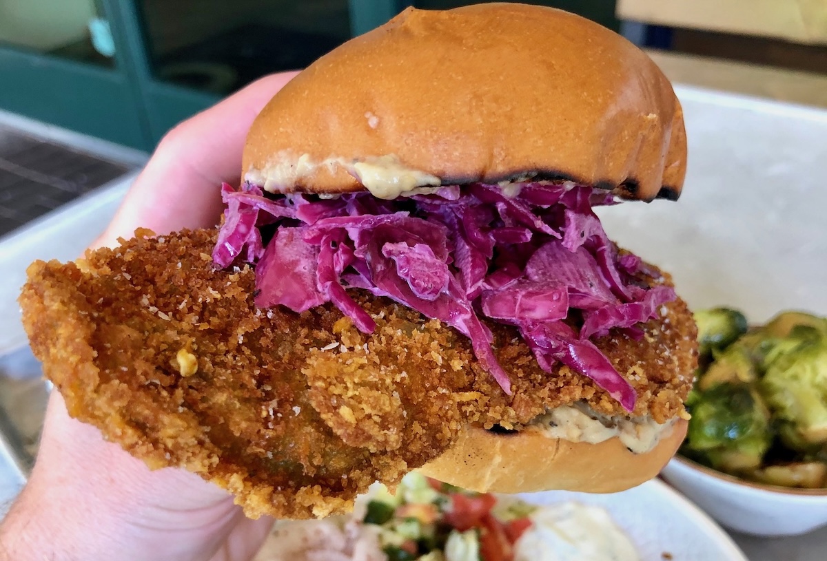 chicken sandwich at yafo